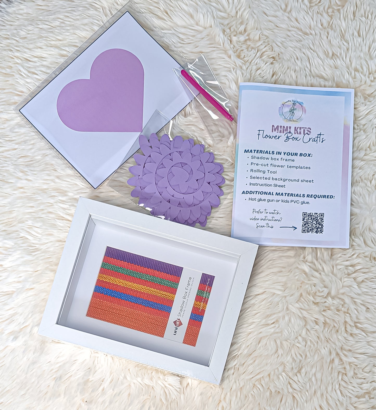 Flower Box Crafts - Purple Heart Mini Kit
